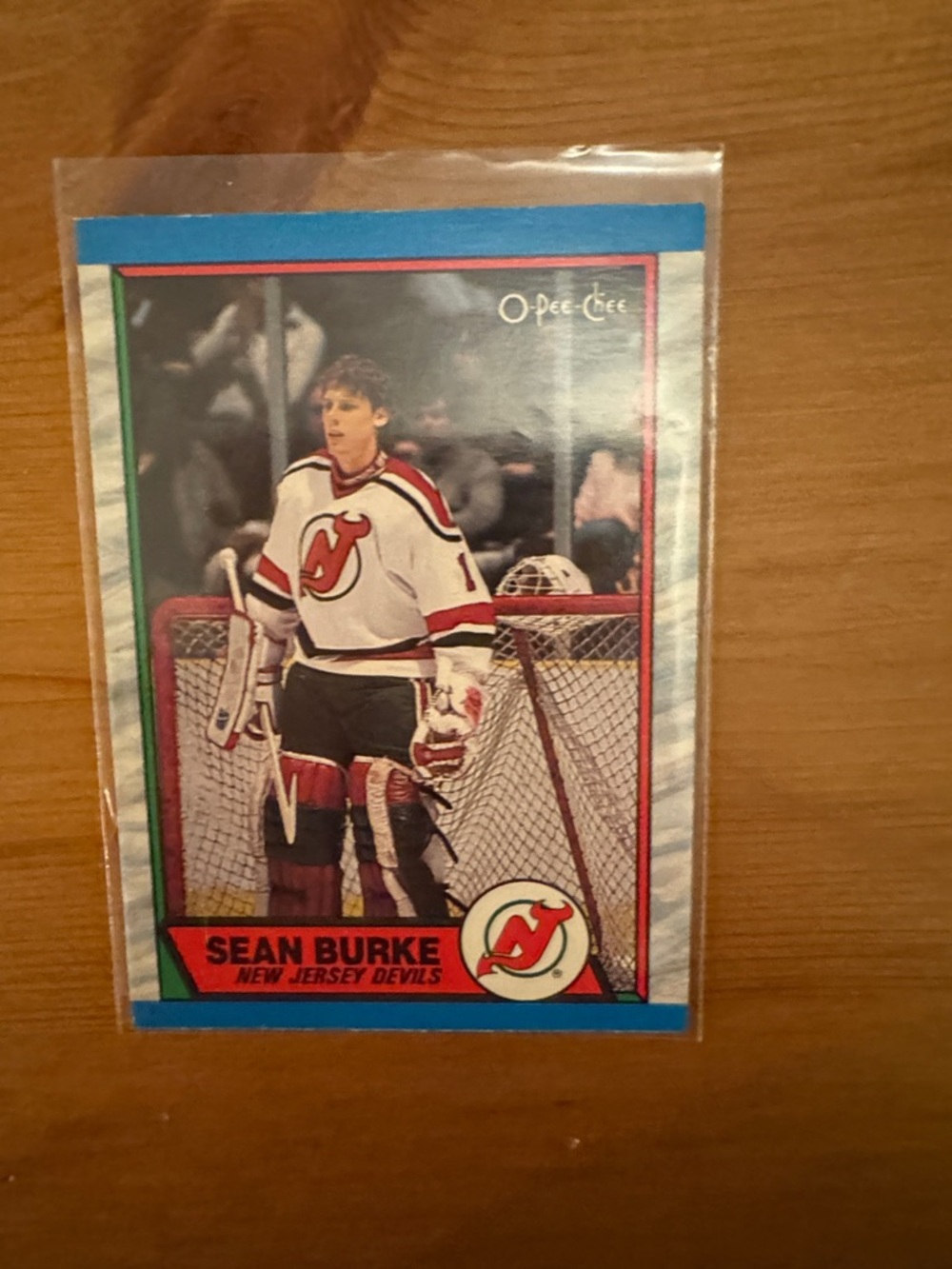 Sean Burke New Jersey Devils Hockey Card - Red & White